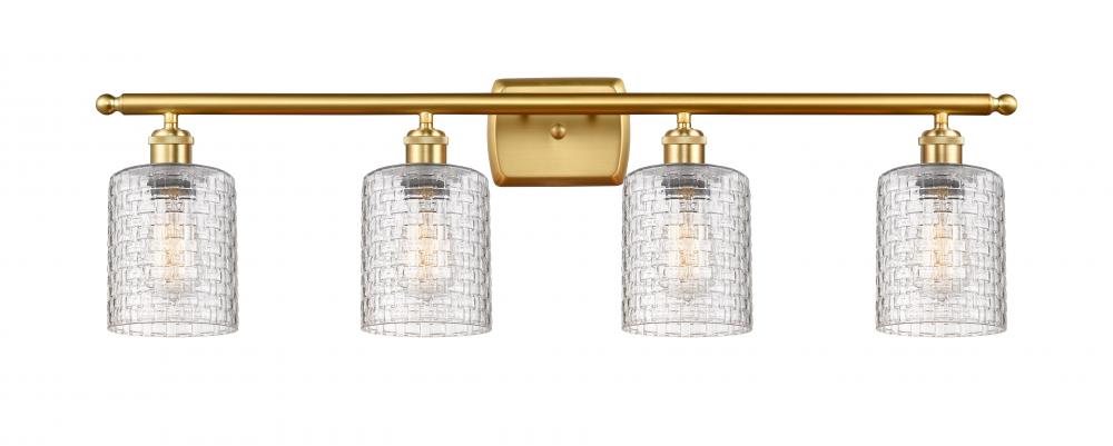 Cobbleskill - 4 Light - 35 inch - Satin Gold - Bath Vanity Light