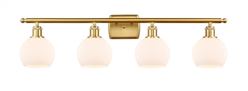 Athens - 4 Light - 36 inch - Satin Gold - Bath Vanity Light