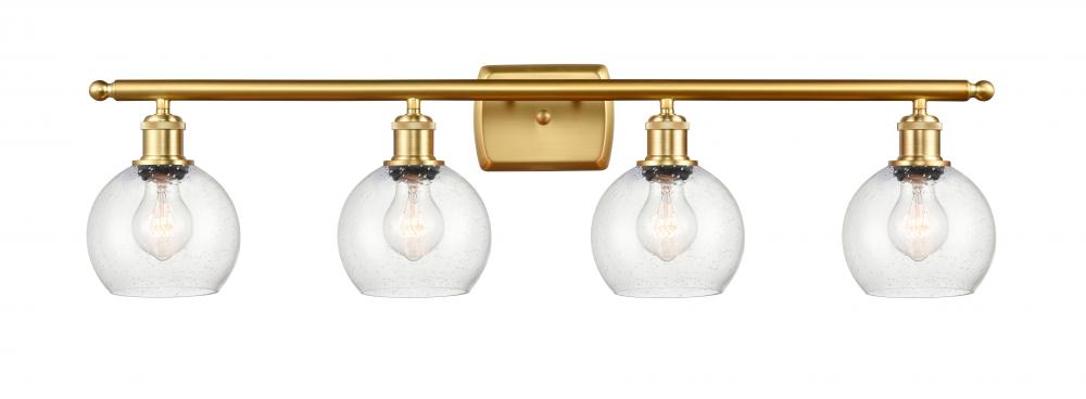 Athens - 4 Light - 36 inch - Satin Gold - Bath Vanity Light