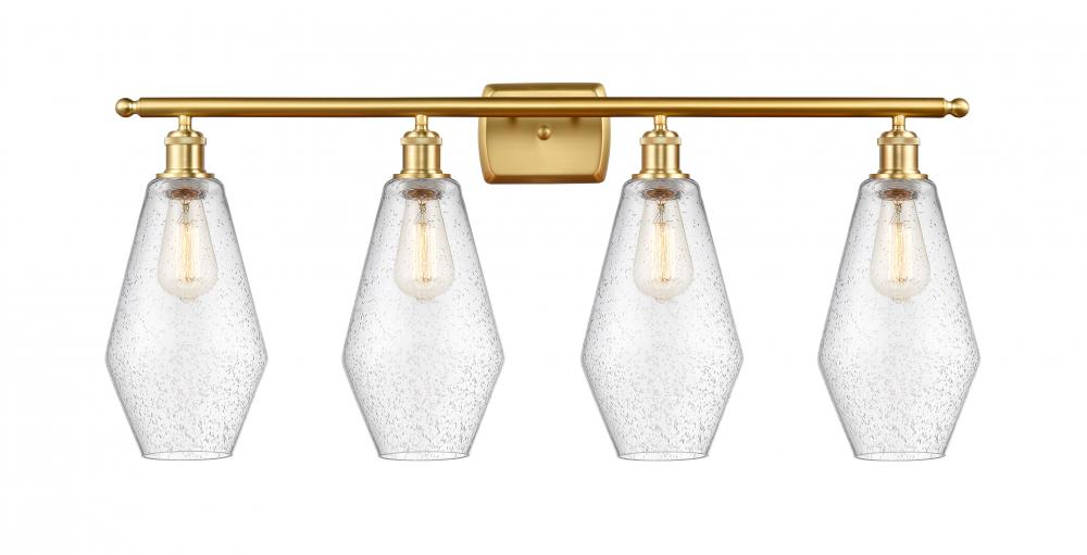 Cindyrella - 4 Light - 37 inch - Satin Gold - Bath Vanity Light