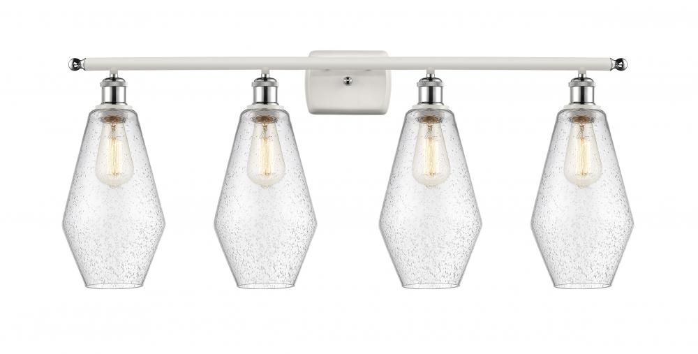 Cindyrella - 4 Light - 37 inch - White Polished Chrome - Bath Vanity Light