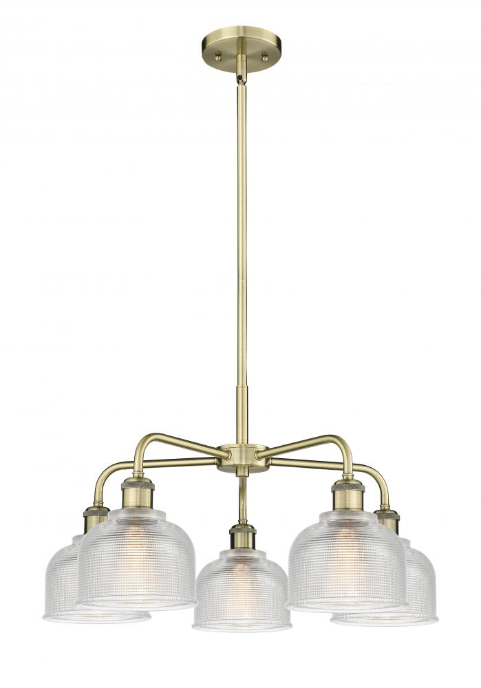 Dayton - 5 Light - 24 inch - Antique Brass - Chandelier