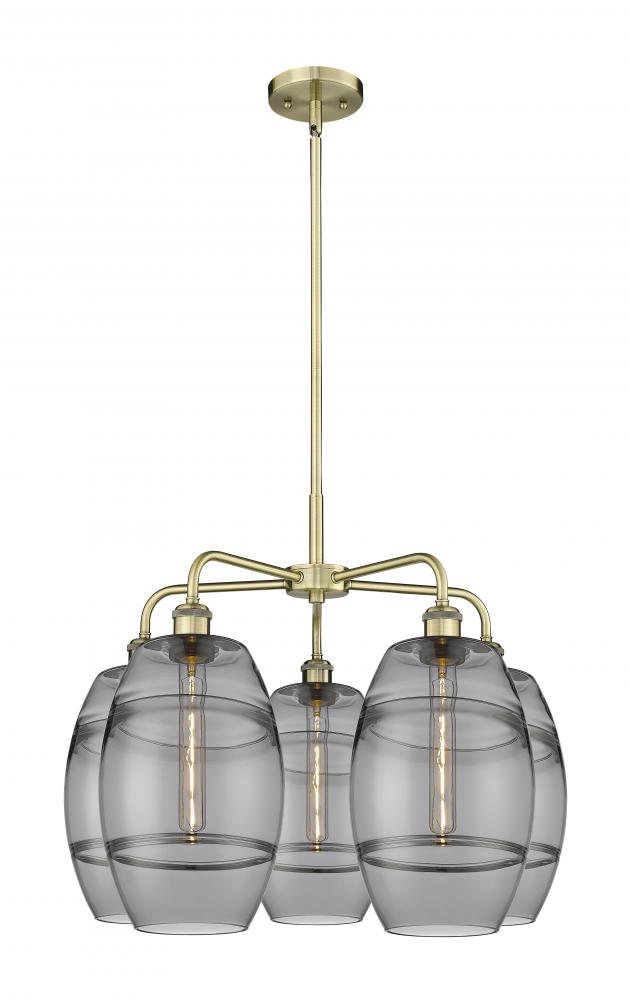 Vaz - 5 Light - 26 inch - Antique Brass - Chandelier