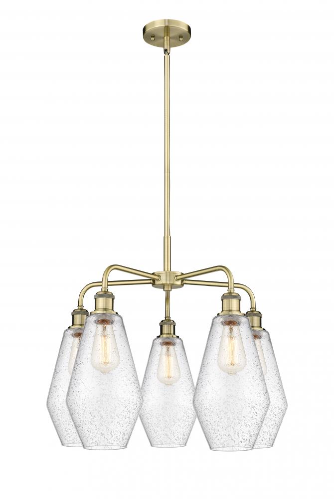 Cindyrella - 5 Light - 25 inch - Antique Brass - Chandelier