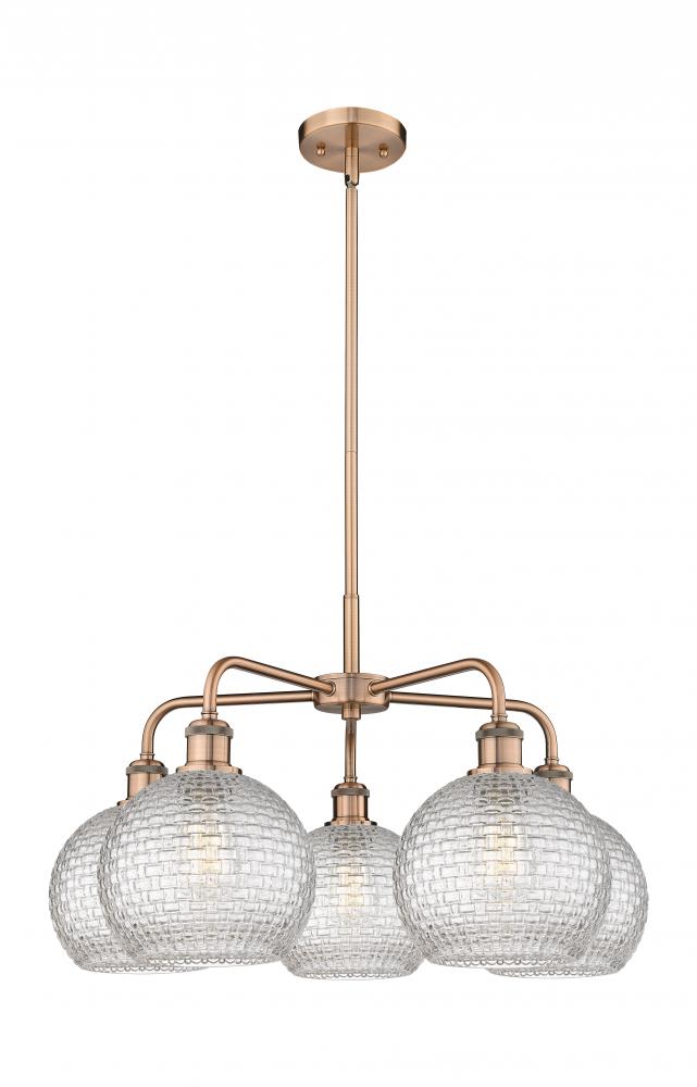 Athens - 5 Light - 26 inch - Antique Copper - Chandelier