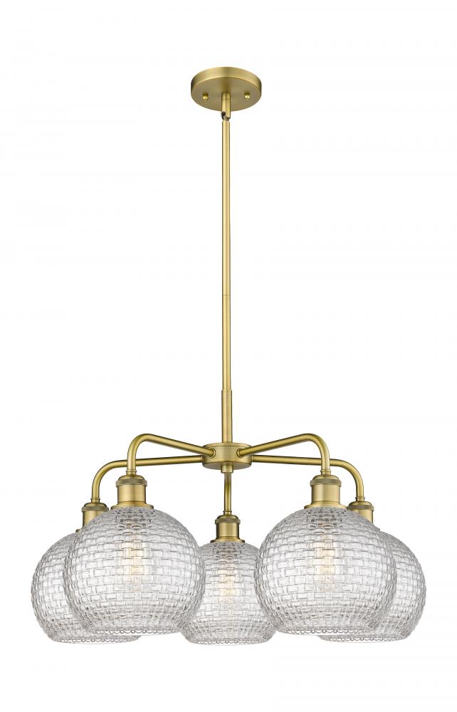 Athens - 5 Light - 26 inch - Brushed Brass - Chandelier