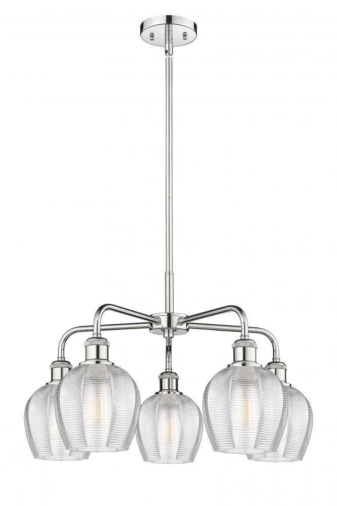 Norfolk - 5 Light - 24 inch - Polished Chrome - Chandelier