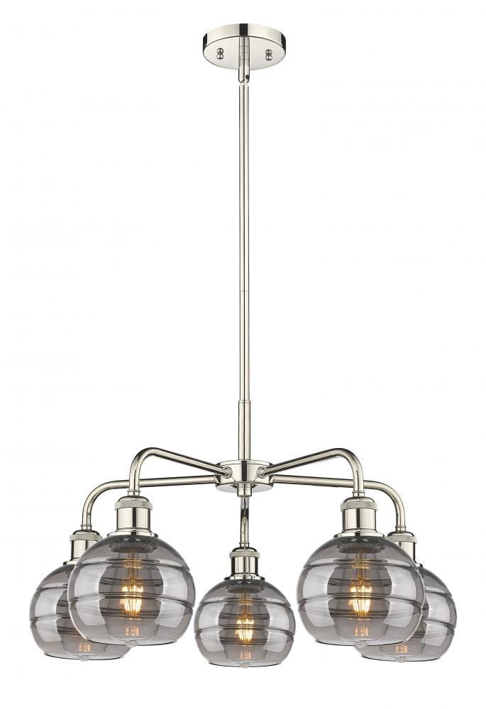 Rochester - 5 Light - 24 inch - Polished Nickel - Chandelier