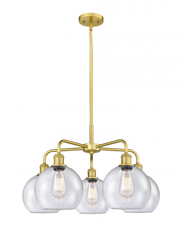 Athens - 5 Light - 26 inch - Satin Gold - Chandelier