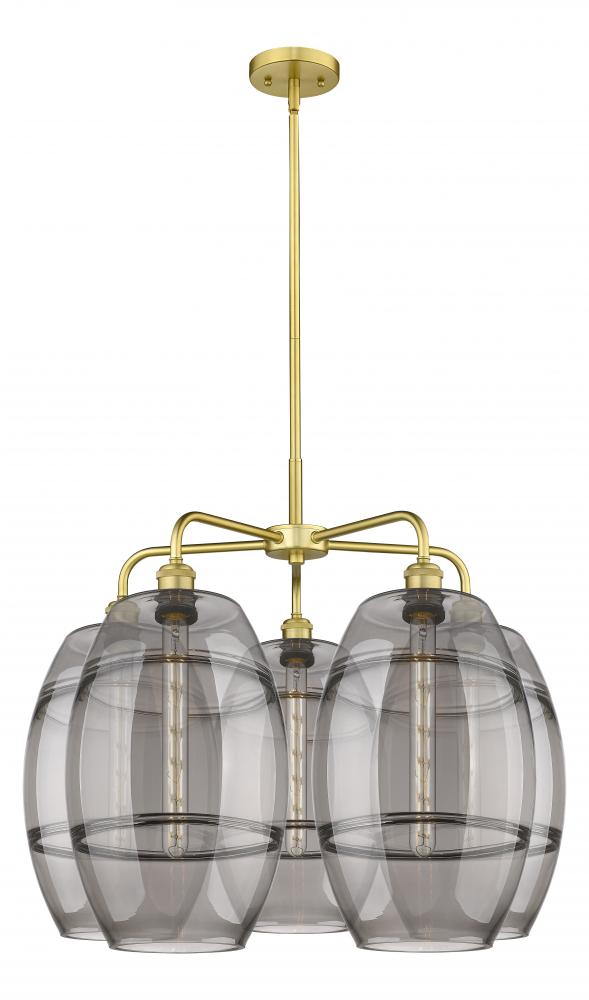 Vaz - 5 Light - 28 inch - Satin Gold - Chandelier