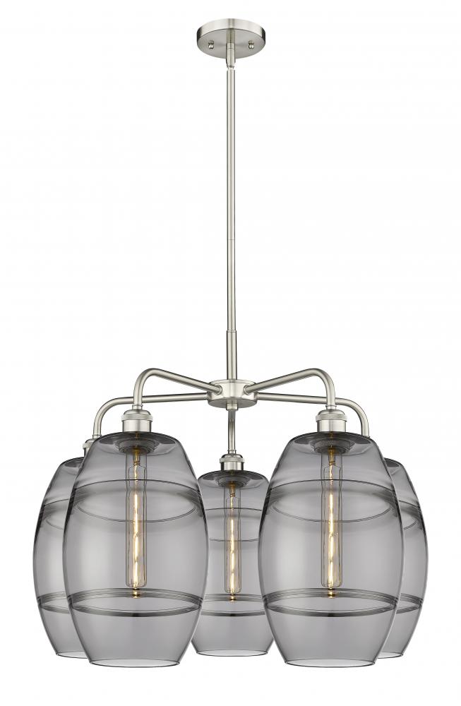 Vaz - 5 Light - 26 inch - Satin Nickel - Chandelier