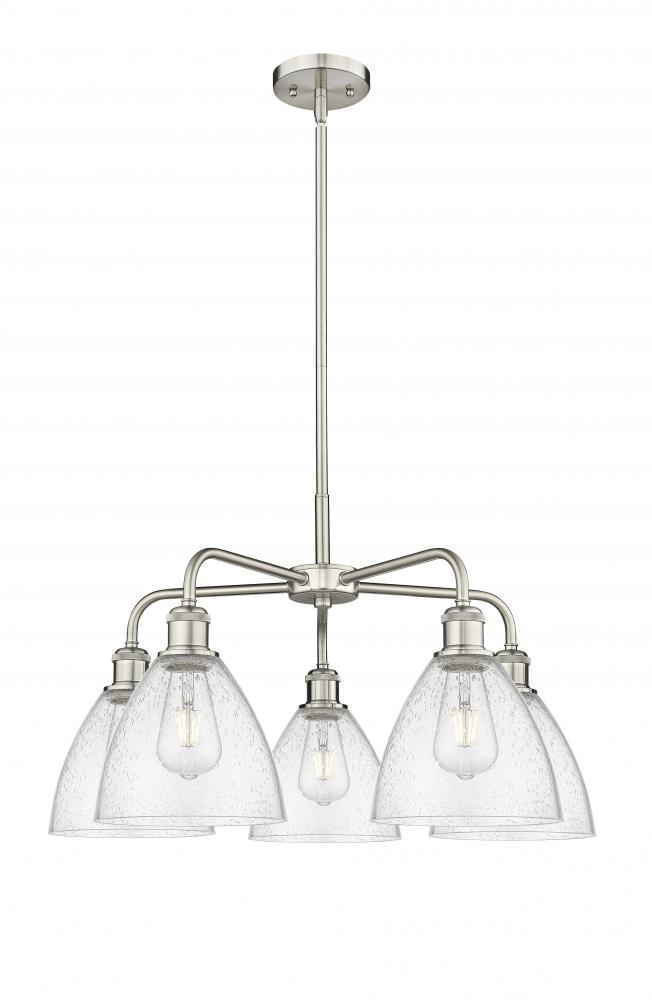 Bristol - 5 Light - 26 inch - Satin Nickel - Chandelier