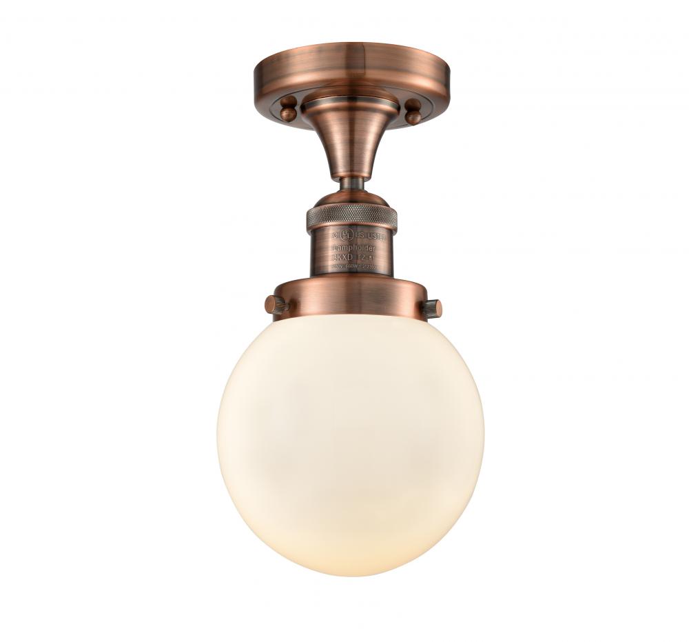 Beacon - 1 Light - 6 inch - Antique Copper - Semi-Flush Mount