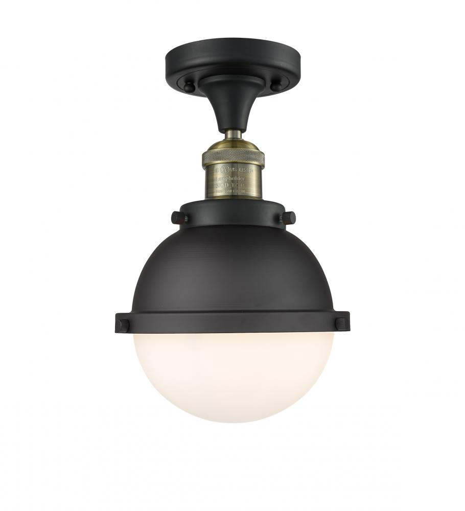 Hampden - 1 Light - 7 inch - Black Antique Brass - Semi-Flush Mount