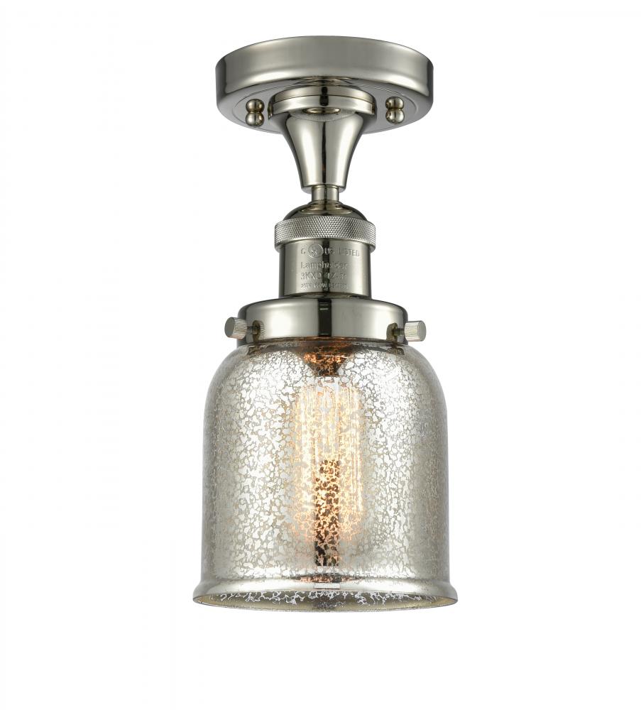 Bell - 1 Light - 5 inch - Polished Nickel - Semi-Flush Mount