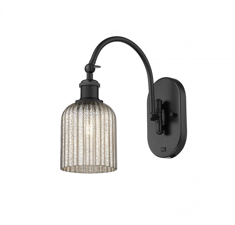 Bridal Veil - 1 Light - 5 inch - Matte Black - Sconce