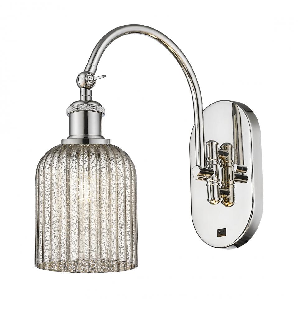 Bridal Veil - 1 Light - 5 inch - Polished Nickel - Sconce