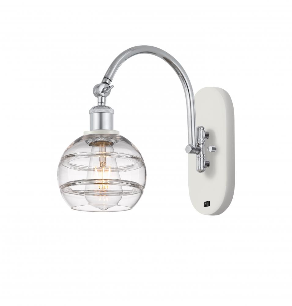 Rochester - 1 Light - 6 inch - White Polished Chrome - Sconce