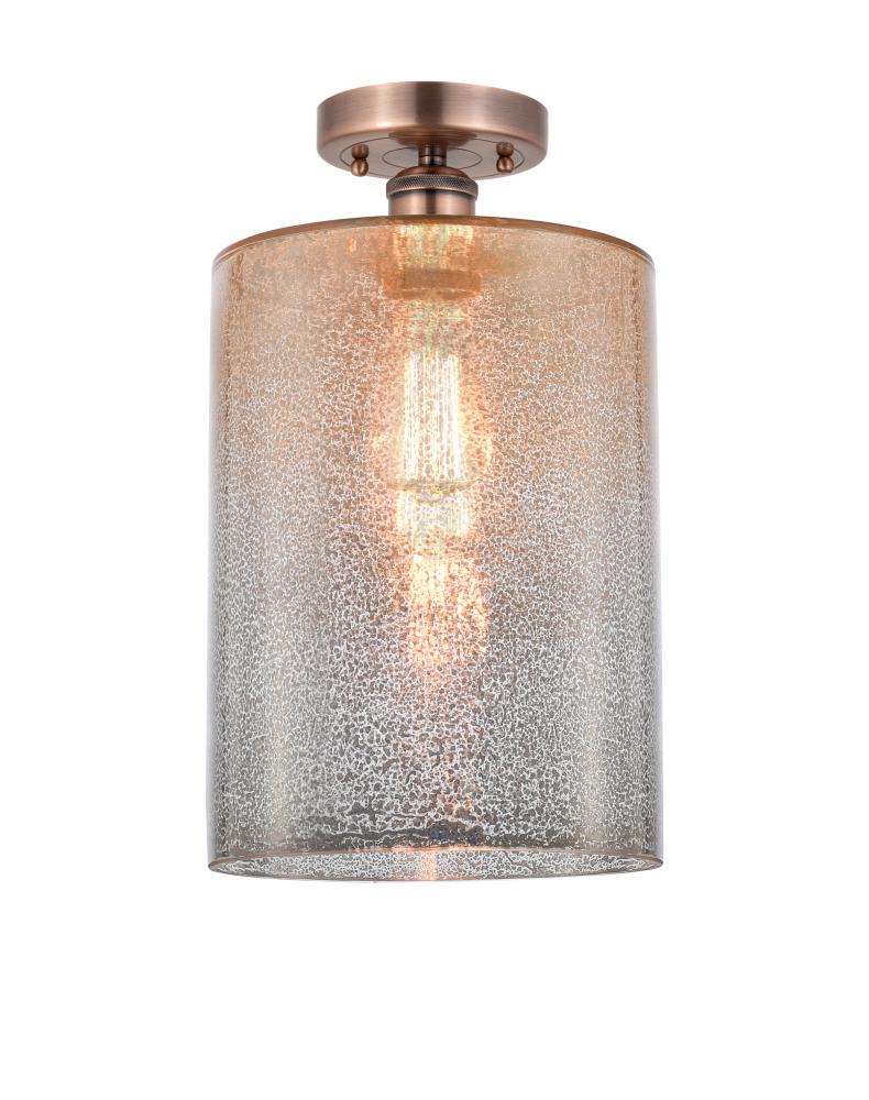 Cobbleskill - 1 Light - 9 inch - Antique Copper - Semi-Flush Mount