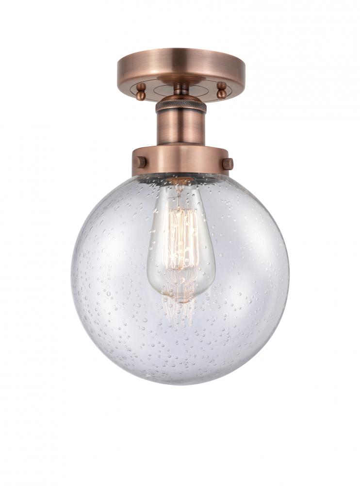 Beacon - 1 Light - 8 inch - Antique Copper - Semi-Flush Mount