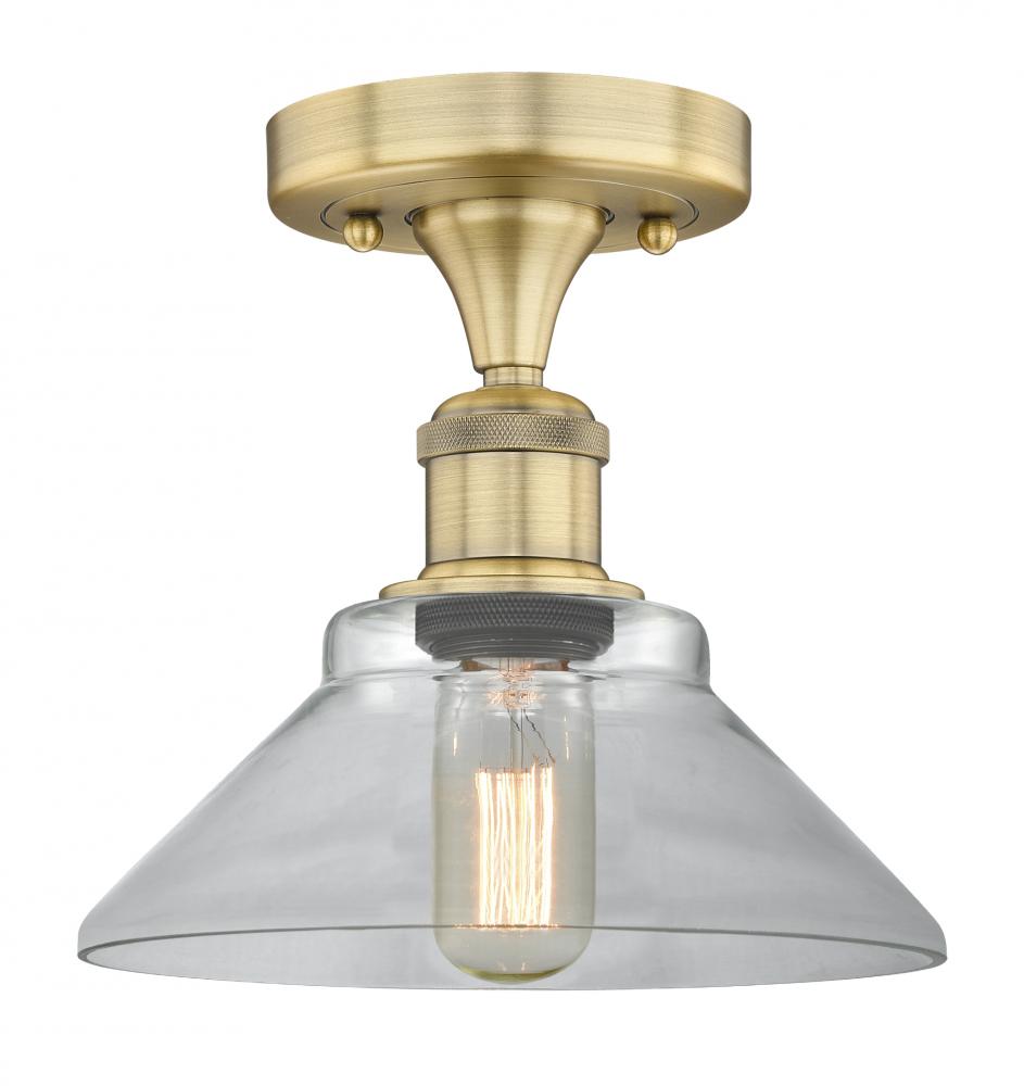 Orwell - 1 Light - 8 inch - Brushed Brass - Flush Mount