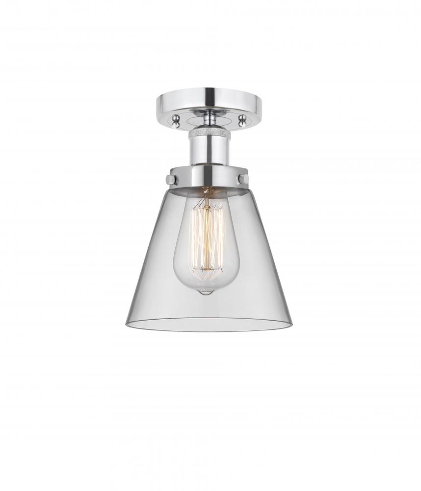 Cone - 1 Light - 6 inch - Polished Chrome - Semi-Flush Mount