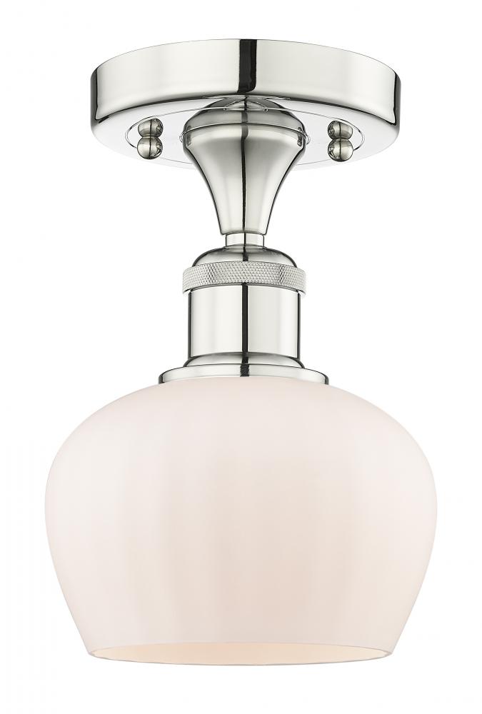 Fenton - 1 Light - 7 inch - Polished Nickel - Semi-Flush Mount