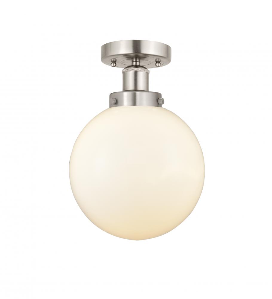 Beacon - 1 Light - 8 inch - Brushed Satin Nickel - Semi-Flush Mount