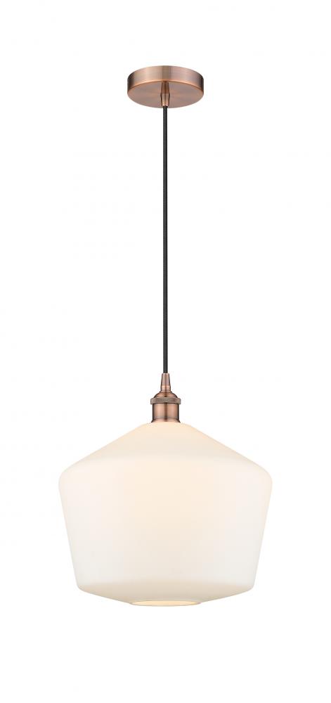 Cindyrella - 1 Light - 12 inch - Antique Copper - Cord hung - Mini Pendant