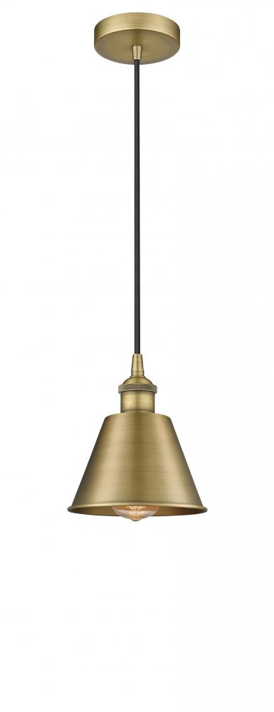 Smithfield - 1 Light - 7 inch - Brushed Brass - Cord hung - Mini Pendant