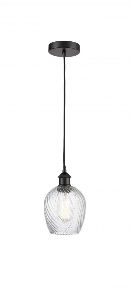 Salina - 1 Light - 6 inch - Matte Black - Cord hung - Mini Pendant