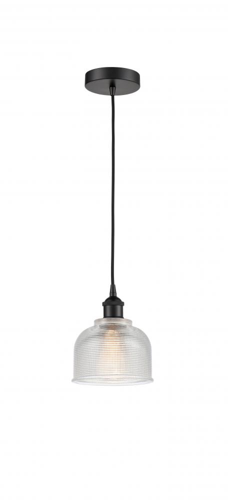 Dayton - 1 Light - 6 inch - Matte Black - Cord hung - Mini Pendant