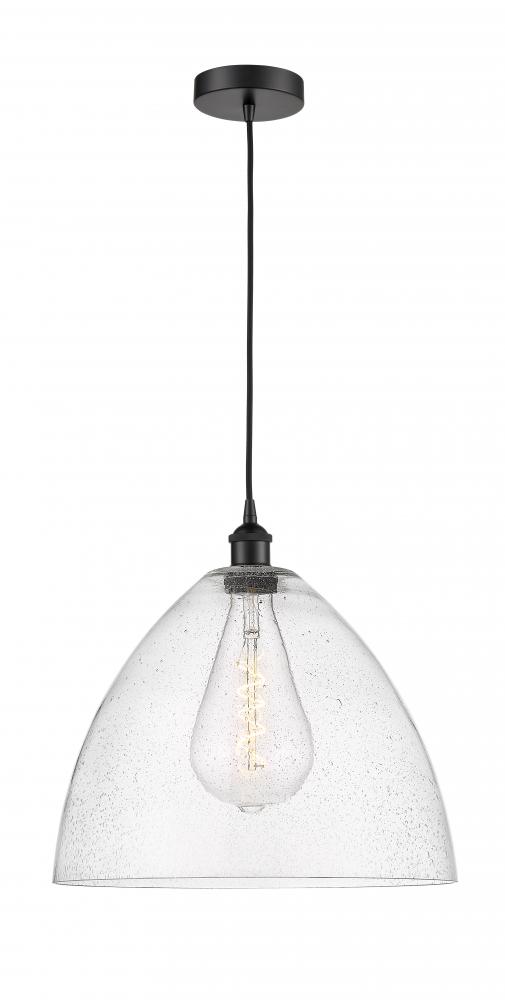 Bristol - 1 Light - 16 inch - Matte Black - Cord hung - Pendant