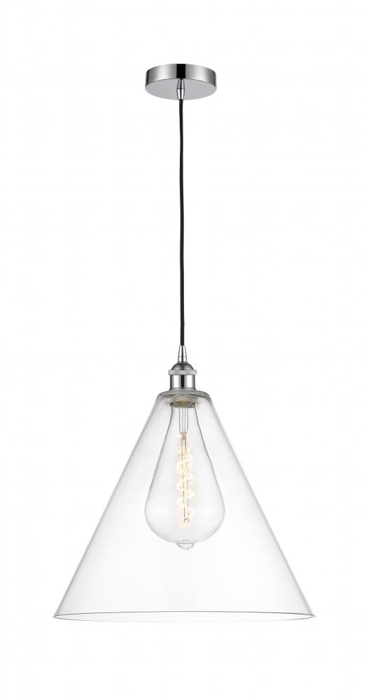 Berkshire - 1 Light - 16 inch - Polished Chrome - Cord hung - Pendant