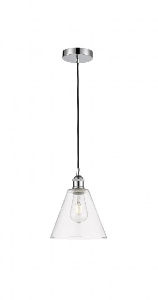 Berkshire - 1 Light - 8 inch - Polished Chrome - Cord hung - Mini Pendant