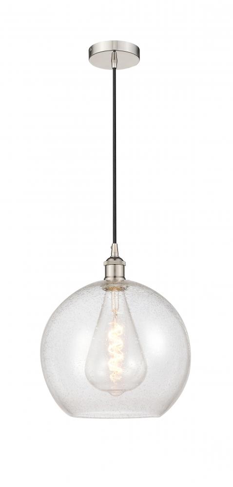 Athens - 1 Light - 12 inch - Polished Nickel - Cord hung - Mini Pendant