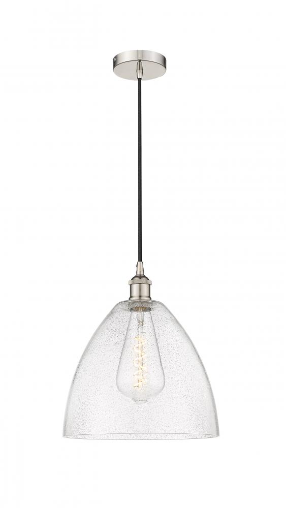 Bristol - 1 Light - 12 inch - Polished Nickel - Cord hung - Mini Pendant