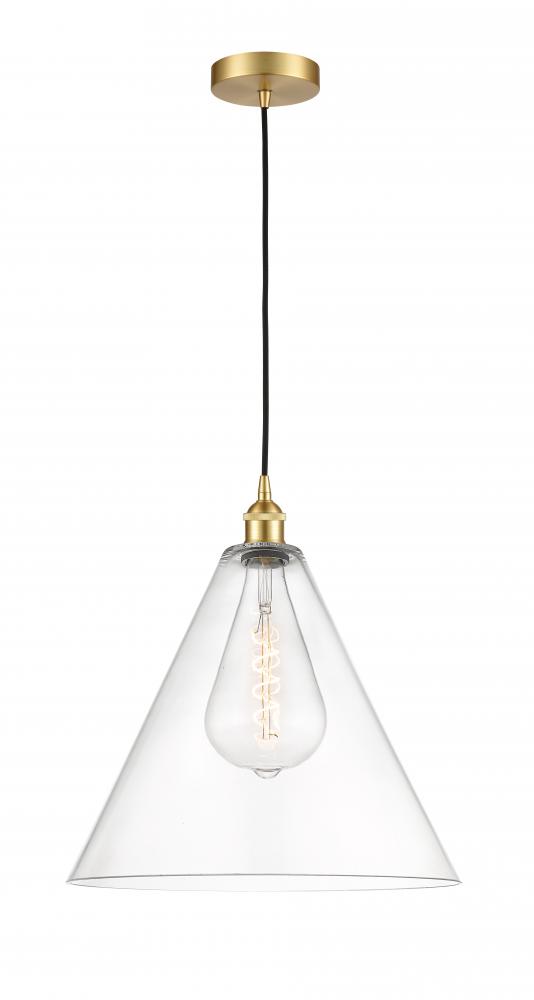 Berkshire - 1 Light - 16 inch - Satin Gold - Cord hung - Pendant