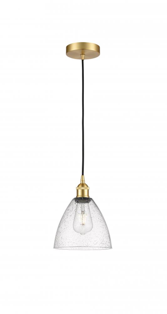 Bristol - 1 Light - 8 inch - Satin Gold - Cord hung - Mini Pendant