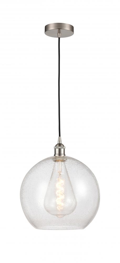 Athens - 1 Light - 12 inch - Brushed Satin Nickel - Cord hung - Mini Pendant