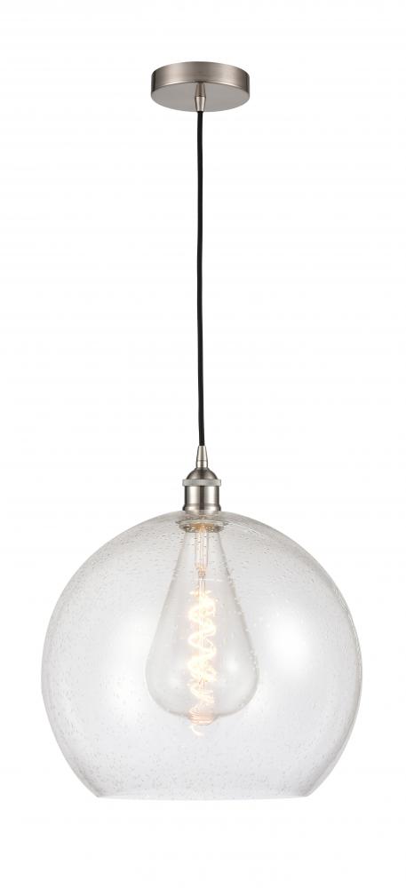 Athens - 1 Light - 14 inch - Brushed Satin Nickel - Cord hung - Pendant