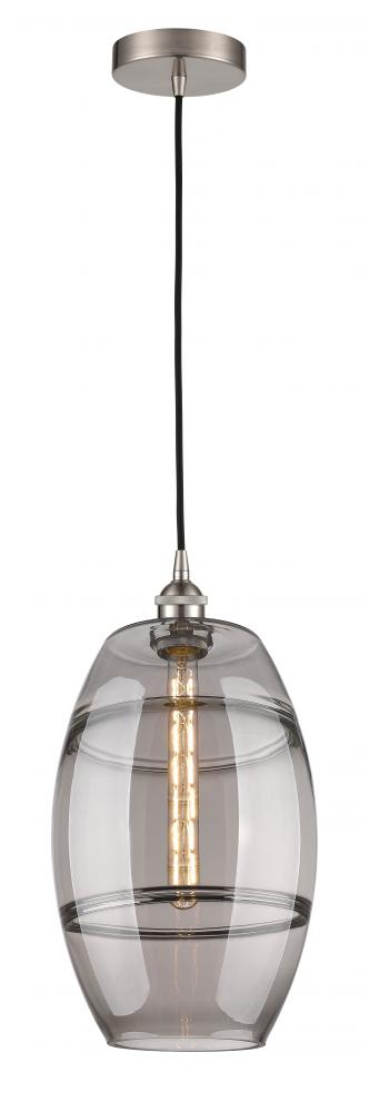 Vaz - 1 Light - 10 inch - Brushed Satin Nickel - Cord hung - Mini Pendant