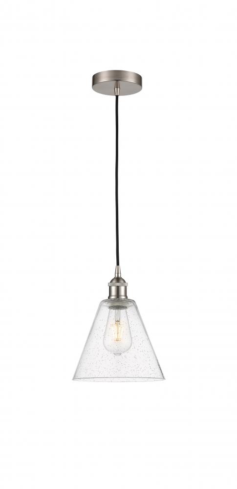 Berkshire - 1 Light - 8 inch - Brushed Satin Nickel - Cord hung - Mini Pendant