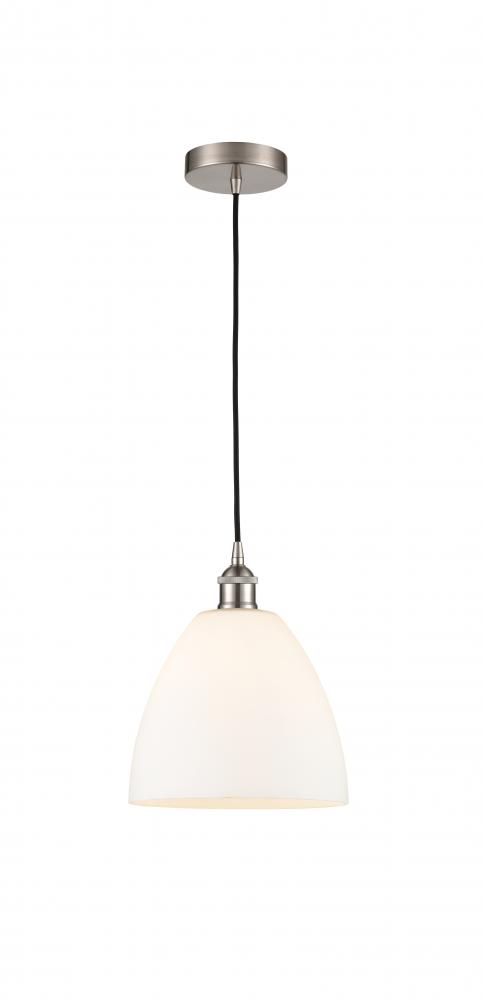 Bristol - 1 Light - 9 inch - Brushed Satin Nickel - Cord hung - Mini Pendant