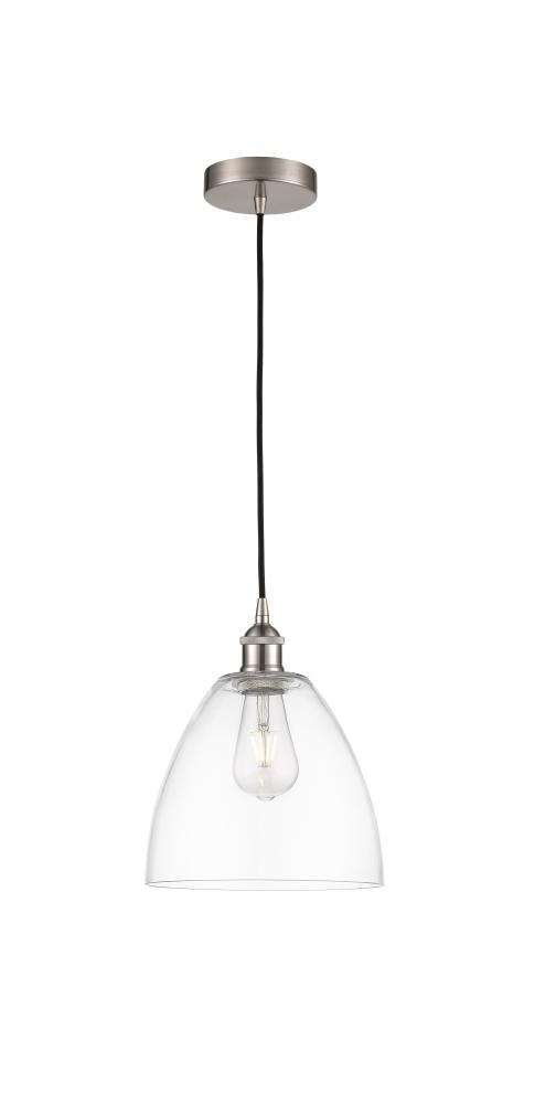 Bristol - 1 Light - 9 inch - Brushed Satin Nickel - Cord hung - Mini Pendant