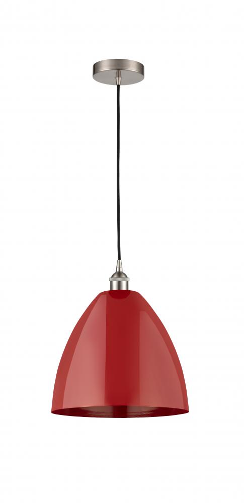 Plymouth - 1 Light - 12 inch - Brushed Satin Nickel - Cord hung - Mini Pendant