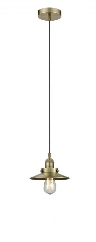 Edison - 1 Light - 8 inch - Antique Brass - Mini Pendant