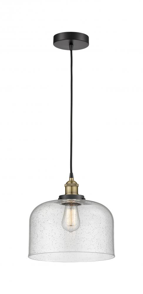 Bell - 1 Light - 12 inch - Black Antique Brass - Cord hung - Mini Pendant