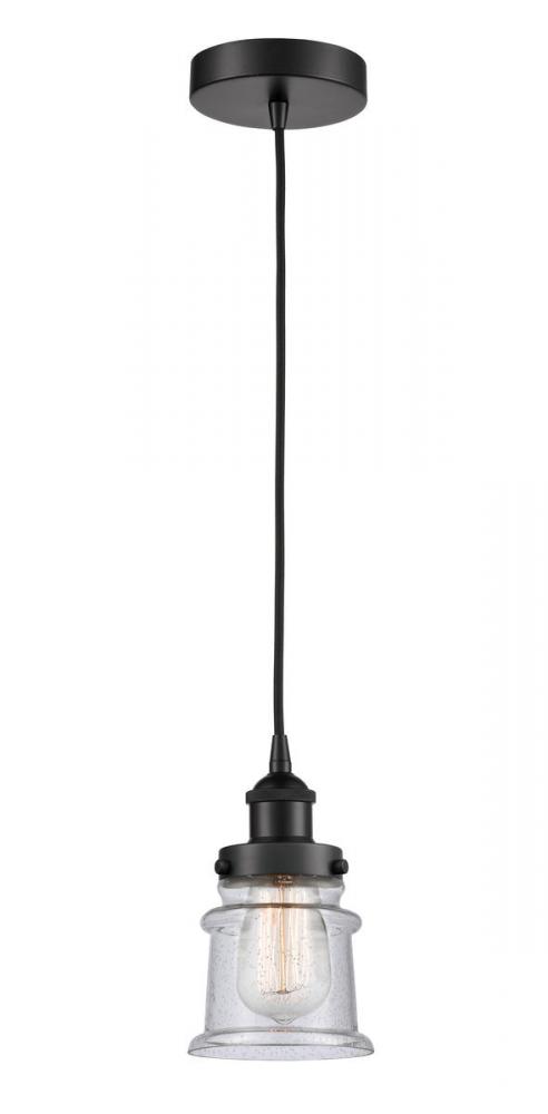 Canton - 1 Light - 5 inch - Matte Black - Cord hung - Mini Pendant