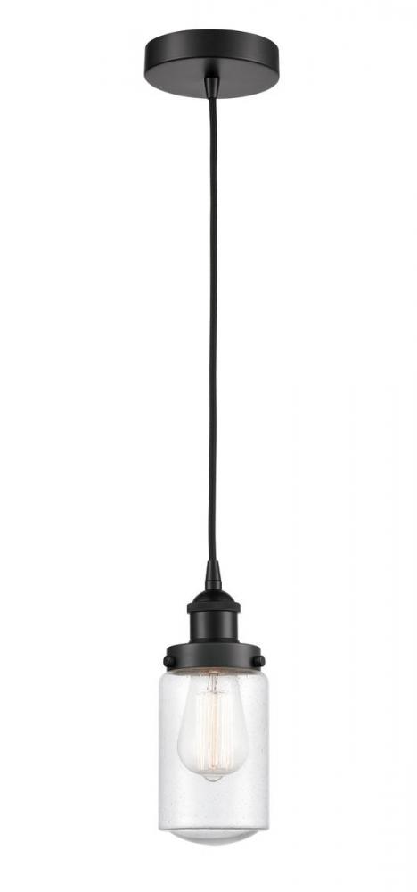 Dover - 1 Light - 5 inch - Matte Black - Cord hung - Mini Pendant